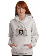 Tracy Irish Coat of Arms Ash Hooded Sweat shirt - $647.18 MXN