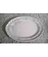 Pfaltzgraff Tea Rose Large Ceramic Oval Scalloped Edge Platter - £23.64 GBP