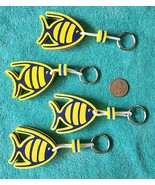 FOUR (4) - PERMIT - FISH SHAPED - FLOATING BUOY KEYCHAINS - FISHING-BOAT... - $6.71 CAD