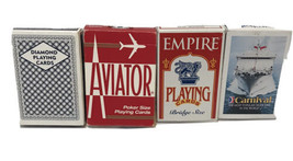 Lot of 4 Vintage Decks Of Playing Cards CONGRESS  Aviator Stud,\ Mohawk  - £14.60 GBP