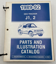Geo Tracker Parts Book Catalog Illustrated 1989 - 1992 Book Manual OEM G... - $71.20
