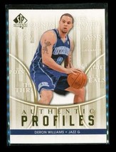 2008-09 Upper Deck Sp Authentic Basketball Card AP-36 Deron Williams Utah Jazz - £3.36 GBP