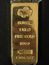 Gold Bar 1 KILO PAMP Suisse Fine Gold 999.9 In Sealed Assay - £53,385.50 GBP