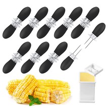 18Pcs/9Pairs Black Corn Holders, Stainless Steel Corn Cob Holders Corn O... - £17.22 GBP