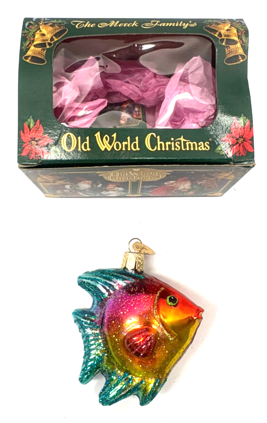 Merck Old World Multicolor Fish 2001 European Glass Christmas Ornament NIB - $19.80