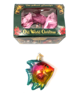 Merck Old World Multicolor Fish 2001 European Glass Christmas Ornament NIB - $366.06 MXN