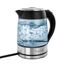 MegaChef 1.8Lt. Glass Body and Stainless Steel Electric Tea Kettle - £51.35 GBP