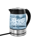 MegaChef 1.8Lt. Glass Body and Stainless Steel Electric Tea Kettle - £50.53 GBP