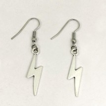 LIGHTNING BOLT EARRINGS 1&quot; Charm Glam Electric Harry Potter Thunder Powe... - $7.95
