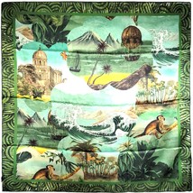 VhoMes NEW Genuine 100% Mulberry Silk Double Sided Scarf 42&quot;x42&quot; Large Square Sh - £71.12 GBP