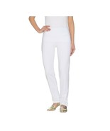 Women with Control Regular Slim Leg Pants w/Tummy Control White XX-Small... - £10.03 GBP