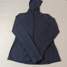 Tek Gear Women's Blue Cotton Blend Long Sleeve Full Zip Hoodie Jacket Sz Medium image 9