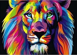 Diamond Painting Art Kit Adults Kids Lion Full Drill 5D Diamonds Wall 15.7X11.8 - £16.10 GBP