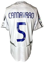 Fabio Cannavaro Autografato Real Madrid Calcio Maglia Bas - £221.56 GBP