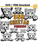 359 Peeking Cheetah SVG Bundle for Cricut PNG Clipart Wild Animal Cut Fi... - €2,54 EUR