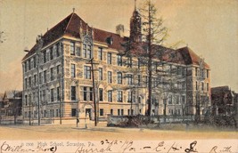 Scranton Pennsylvania~High SCHOOL-ROTOGRAPH Publ Photo Postcard 1906 Pmk - £7.39 GBP