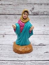 Vintage Christmas Nativity Chalkware Figure 4.5&quot; Replacement - $18.37 MXN