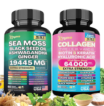 Zoyava Radiant Wellness Bundle -Sea Moss, Black Seed Oil, Ashwagandha,... - £58.57 GBP