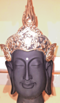 Tibetan Buddha Head Handmade Divine Contemplation Resin Sculpture -Culti... - $73.41 CAD