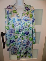 Victoria&#39;s Secret Fish Print Sleep Shirt Ls Size M Women&#39;s Euc - £15.97 GBP