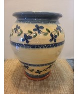 12&quot; Vintage Stamped Made In France Pottery Cream/Blue/Green Planter Beau... - $193.45