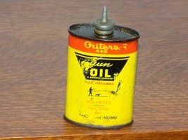 Vintage Outers 445 Gun Oil Lead Top 3 Ounce Empty Can - $19.80