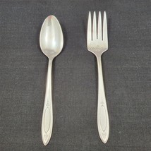 Oneida Community 1917 Adam Silverplate Meat Fork and Table Spoon Server - £9.66 GBP