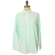 Everlane Mint Green And White Striped Cotton The Relaxed Oxford Shirt Size 6 NWT - £22.41 GBP