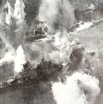 Carrier Planes Blast Battleship Haruna 1945 WW2 Photo Print Military DWHH10 - $366.58 MXN