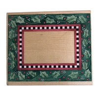 Stamps Happen Linda Grayson Holly Frame #90006 Unused Rubber Christmas Craft 6” - £6.30 GBP