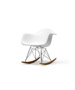 White Eiffel Style Rocker Rocking Chair Adult Size Wing Plastic Shell - $99.99