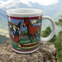 Tennessee Colorful Souvenir Coffee Mug Country Horses Riverboat Mockingbird - $14.87