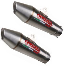 GPR Exhaust Motorrad Guzzi V7 I-II-ST-SP 12-16 Pair Homol Slip-On Vintacone - £924.07 GBP