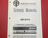 Kenwood KR-6170 AM FM Receiver Service Manual Vintage Original 1971 - $28.45