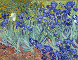 4&quot; van gogh irises fine art decal bumper sticker - £11.19 GBP