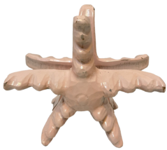 Vintage Starfish Shaped Wooden Pink Distress Painted Napkin Mail Holder 6.25x6&quot; - £12.44 GBP