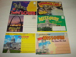 6 1960-70s Missouri Souvenir Postcard Folder Photo Sets - £14.08 GBP