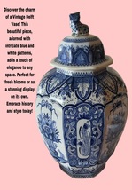 ROYAL DELFT PORCELAIN GINGER JAR, ORIGINAL - $331.50