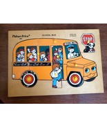Fisher-Price No. 515 School Bus 13 Piece Wooden Jig Saw Puzzle - £15.42 GBP