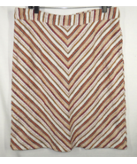 Liz Claiborne Women&#39;s Chevron Striped Textured Cotton A-Line Skirt Size 14 - £13.34 GBP