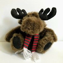 Cherrydale Farms Moose Plush Christmas Holiday Winter Reindeer Stuffed Animal 7&quot; - £13.87 GBP