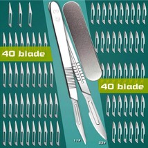 Carbon Steel Scalpel Knife Blades Non-Slip Handle DIY Craft Engraving Su... - £7.77 GBP+