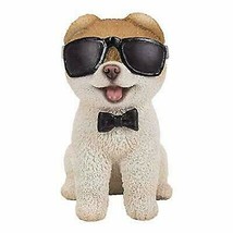 Pacific Giftware PT Short Hair Boo Dog with Black Sunglasses Home Decorative - £20.88 GBP