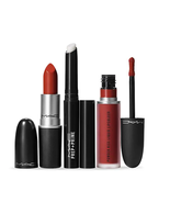 MAC Best Kept Secret Lip Set &amp; Cosmetics Bag CHILI Devoted Lipstick Prep... - $81.63 CAD