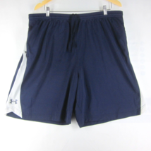 Under Armour Shorts Men&#39;s size 2XL W37 L9 Blue Stretch Polyester Drawstring - £6.80 GBP