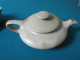 FLAT CERAMIC TEAPOT TEA FOR ONE - BEIGE - PICK ONE (NUMBER: 2- BEIGE 3 X... - $38.21