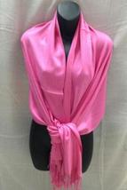 Dark Pink Women Soft Pashmina Classic Solid Cashmere Scarf Stole Wrap - £15.21 GBP