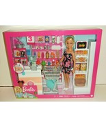 Barbie Supermarket Playset Blonde Hair with 25-Grocery Themed Pieces - £26.40 GBP