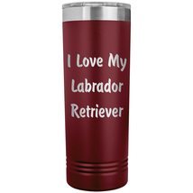 Love My Labrador Retriever v4 - 22oz Insulated Skinny Tumbler - Maroon - £26.37 GBP