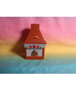 Disney Dollhouse Miniature Furniture Brown Plastic Fireplace - £2.63 GBP